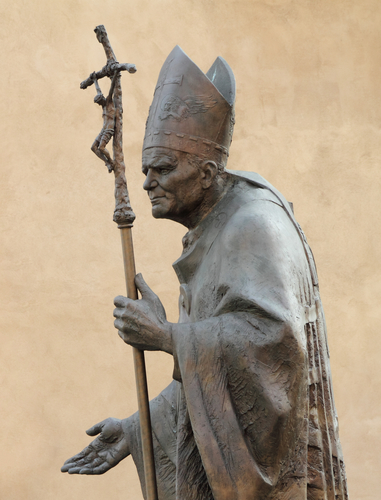 Statue of  Pope John Paul II  by Zemla ( Blessed John Paul or John Paul the Great,