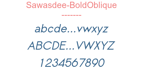 Sawasdee-BoldOblique