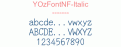 YOzFontNF-Italic