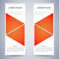 Abstract Roll up banner for presentation and publication. Science, technology and business templates. Square linear digital texture, technological and scientific concept, vector illustration.