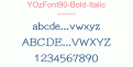 YOzFont90-Bold-Italic