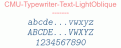 CMU-Typewriter-Text-LightOblique