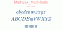 MathJax Math-Italic