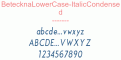 BetecknaLowerCase-ItalicCondensed