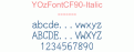 YOzFontCF90-Italic