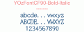 YOzFontCF90-Bold-Italic