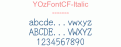 YOzFontCF-Italic