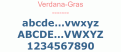 Verdana-Gras