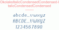 OkolaksItalicCondensedCondensed-ItalicCondensedCondensed