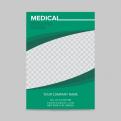 green and white curves medical flyer layout template, brochure background, leaflet with cover, vector design in a4 size for business
