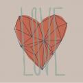 Low polygon heart shape. Love sign. Vector illustration.