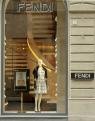 FLORENCE, ITALY - SEP 3: FENDI boutique on famous for luxury shopping Tornabuoni street on September , 3, 2014. Fendi is a multinational luxury goods brand owned by LVMH Moet Hennessy Louis Vuitton.