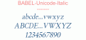 BABEL-Unicode-Italic