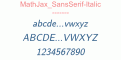 MathJax SansSerif-Italic