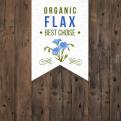 Flax label with type design