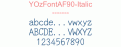 YOzFontAF90-Italic