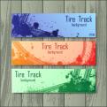 Tire tracks style banners