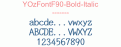 YOzFontF90-Bold-Italic