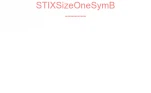 STIXSizeOneSymB