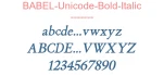 BABEL-Unicode-Bold-Italic