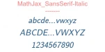 MathJax SansSerif-Italic
