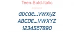 Teen-Bold-Italic