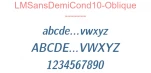 LMSansDemiCond10-Oblique