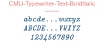 CMU-Typewriter-Text-BoldItalic
