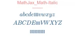 MathJax Math-Italic