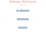 MathJax WinChrome