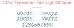 CMU-Typewriter-Text-LightOblique