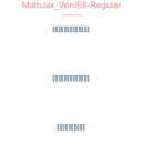 MathJax WinIE6-Regular