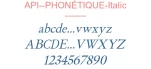 API--PHONÉTIQUE-Italic