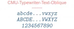 CMU-Typewriter-Text-Oblique