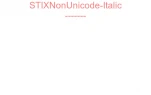 STIXNonUnicode-Italic