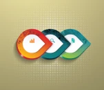 Number option banners design template.