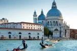 Gondoliers at Grand Canal in Venice
