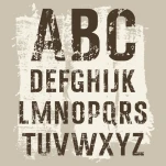 Grunge Letters vector set