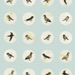 Vintage seamless pattern with cute little birds. Vector seamless texture for wallpapers, pattern fills, web page backgrounds