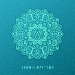 Ethnic vector pattern mandala design for invitations, cards, labels. Round logo and label template. Luxury floral woven