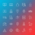 Internet Security Line Icons