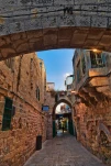 Via Dolorosa street in evening. Jerusalem. Israel