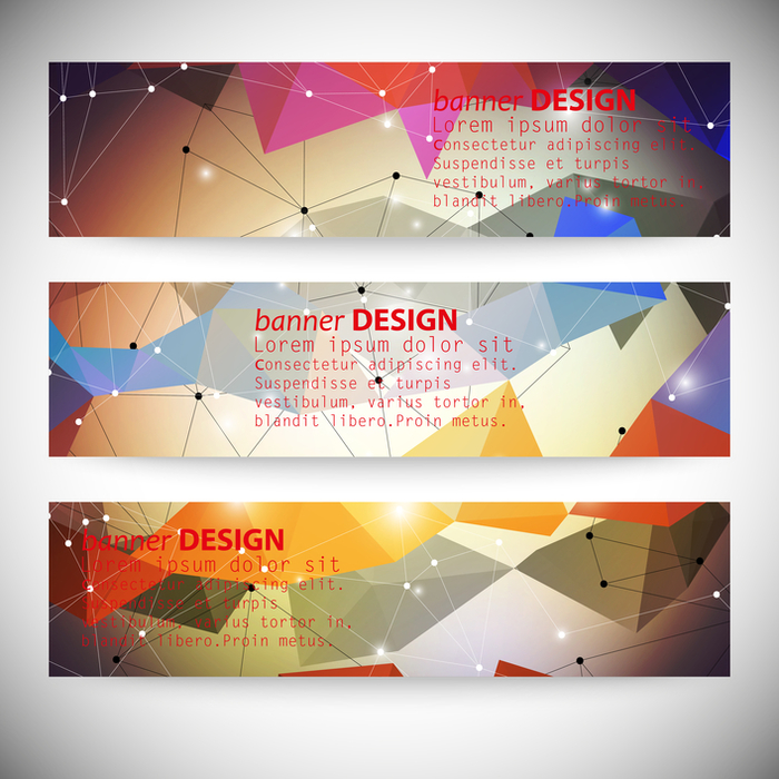 Set with polygonal abstract shapes, circles, lines and triangles. Triangle design vector illustration