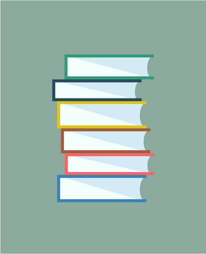 Books stack. Vector isolated. School objects, or university and college symbols. Stock design elements