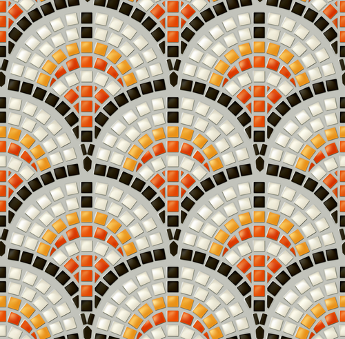 Antique mosaic, seamless vector pattern