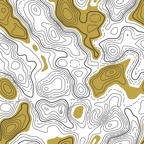 Line topographic contour map background. Seamless.