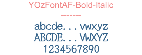 YOzFontAF-Bold-Italic