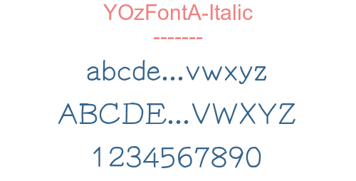 YOzFontA-Italic