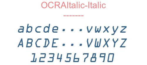 OCRAItalic-Italic