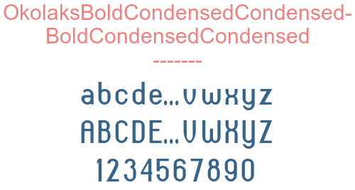 OkolaksBoldCondensedCondensed-BoldCondensedCondensed